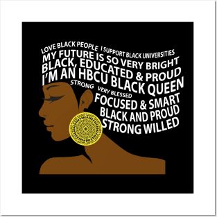 HBCU Black Queen Hair Art Posters and Art